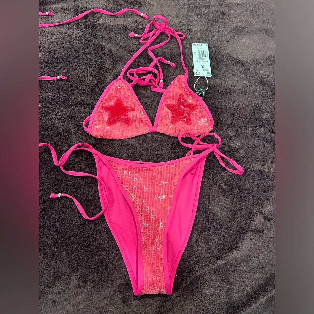 Ivy Park Sequined Bikini #pink #beach #stars